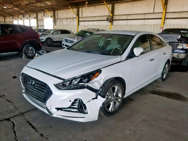 5NPE34AF2JH605519 - 2018 HYUNDAI SONATA SPO WHITE photo 2