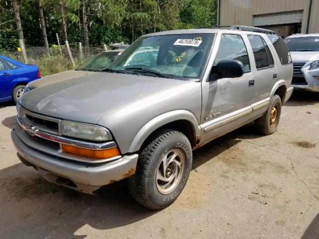 1GNDT13X34K161421 - 2004 CHEVROLET BLAZER SILVER photo 2