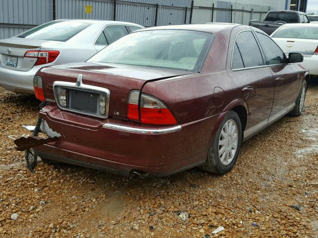 1LNHM86SX4Y673170 - 2004 LINCOLN LS MAROON photo 4