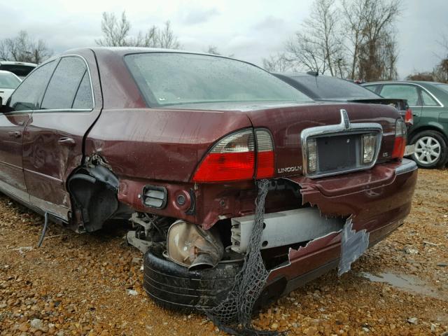 1LNHM86SX4Y673170 - 2004 LINCOLN LS MAROON photo 9