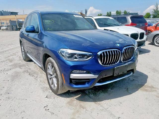 5UXTR9C55KLD96010 - 2019 BMW X3 XDRIVE3 BLUE photo 1