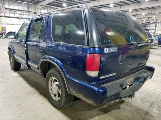 1GNDT13W7Y2124692 - 2000 CHEVROLET BLAZER BLUE photo 3