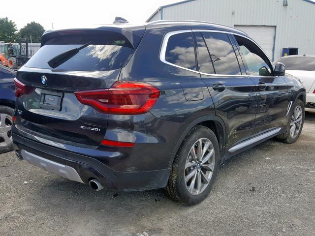 5UXTR9C54JLD72148 - 2018 BMW X3 XDRIVE3 BLACK photo 4