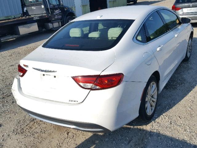 1C3CCCAB2FN564044 - 2015 CHRYSLER 200 LIMITE WHITE photo 4