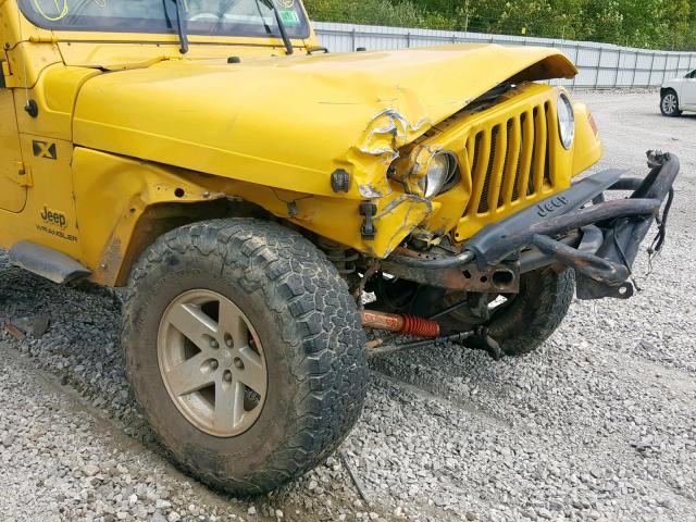 1J4FA39S64P782941 - 2004 JEEP WRANGLER X YELLOW photo 9