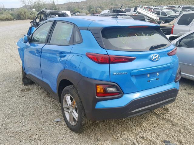 KM8K12AA1KU268202 - 2019 HYUNDAI KONA SE BLUE photo 3