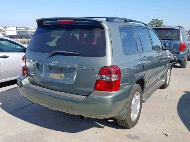 JTEEP21A440061597 - 2004 TOYOTA HIGHLANDER GREEN photo 4