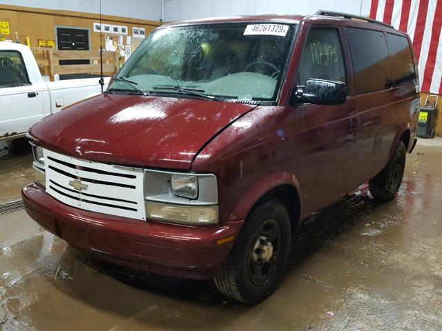 1GNEL19XX4B126208 - 2004 CHEVROLET ASTRO MAROON photo 2