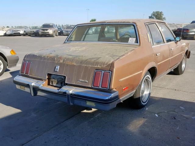 1G3GM69Y6FR426049 - 1985 OLDSMOBILE CUTLASS SU BROWN photo 4