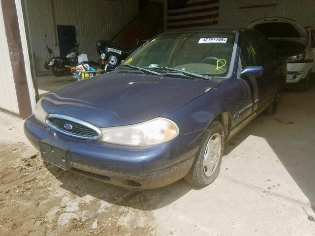 1FAFP653XXK201064 - 1999 FORD CONTOUR LX BLUE photo 2