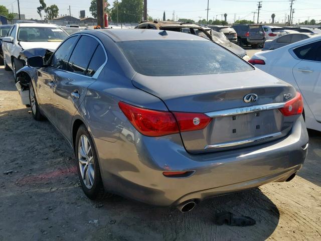 JN1BV7AP4EM685380 - 2014 INFINITI Q50 BASE GRAY photo 3