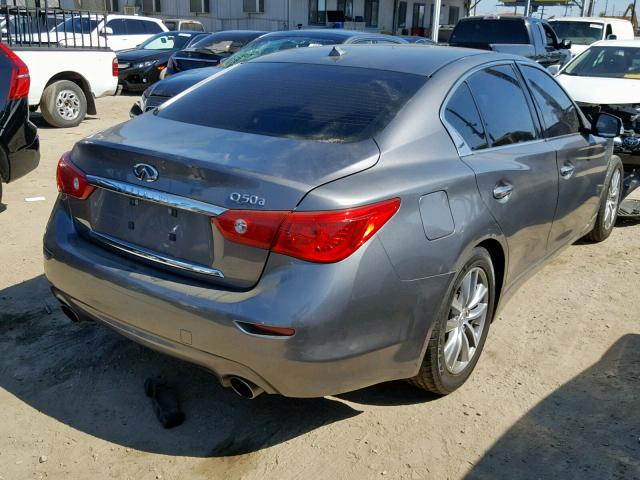 JN1BV7AP4EM685380 - 2014 INFINITI Q50 BASE GRAY photo 4