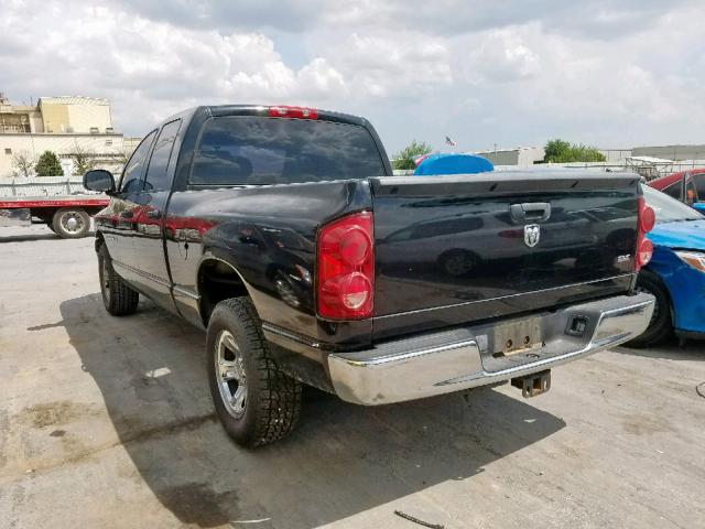 1D7HA18N27S211596 - 2007 DODGE RAM 1500 S BLACK photo 3