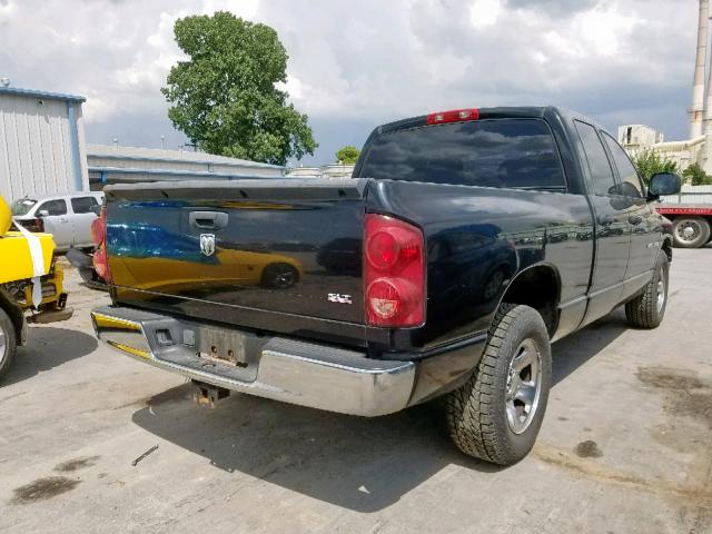 1D7HA18N27S211596 - 2007 DODGE RAM 1500 S BLACK photo 4