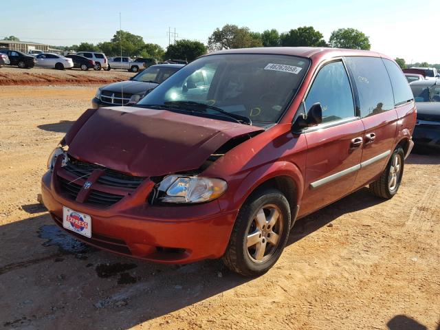 1D4GP45R36B747696 - 2006 DODGE CARAVAN SX BURGUNDY photo 2