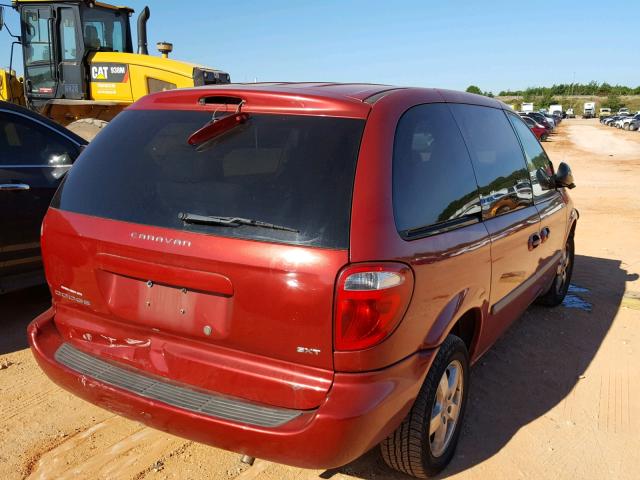 1D4GP45R36B747696 - 2006 DODGE CARAVAN SX BURGUNDY photo 4