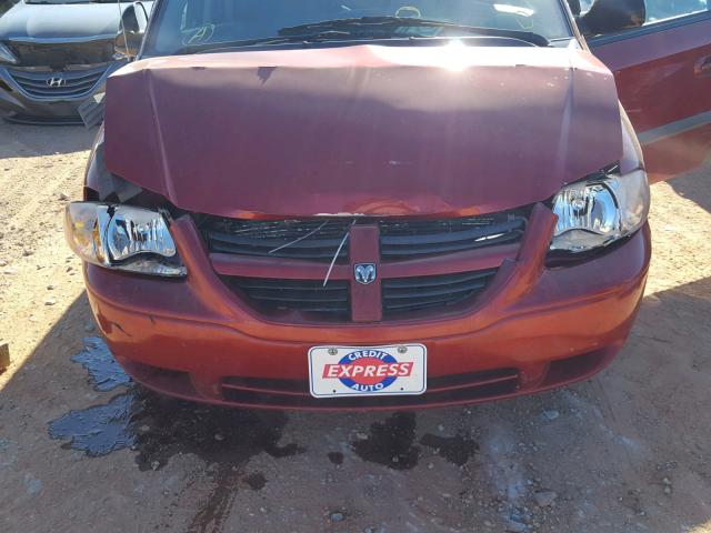 1D4GP45R36B747696 - 2006 DODGE CARAVAN SX BURGUNDY photo 7