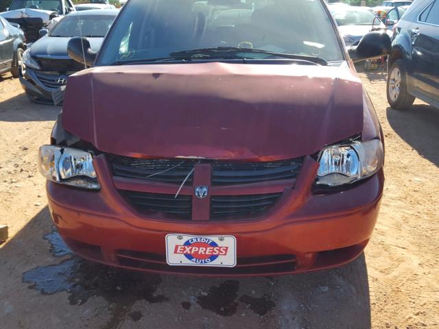 1D4GP45R36B747696 - 2006 DODGE CARAVAN SX BURGUNDY photo 9