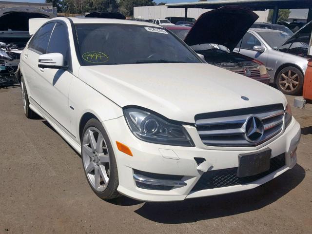 WDDGF4HB2CA636711 - 2012 MERCEDES-BENZ C 250 WHITE photo 1