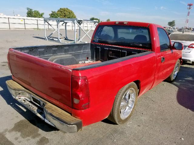 1GCEC14V4YZ167705 - 2000 CHEVROLET SILVERADO RED photo 4