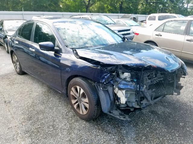 1HGCR2F33FA049844 - 2015 HONDA ACCORD LX BLUE photo 1