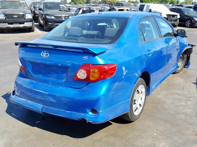 1NXBU40E59Z102962 - 2009 TOYOTA COROLLA BA BLUE photo 4