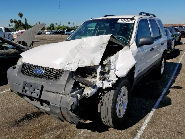 1FMYU49H67KB99363 - 2007 FORD ESCAPE HEV WHITE photo 2