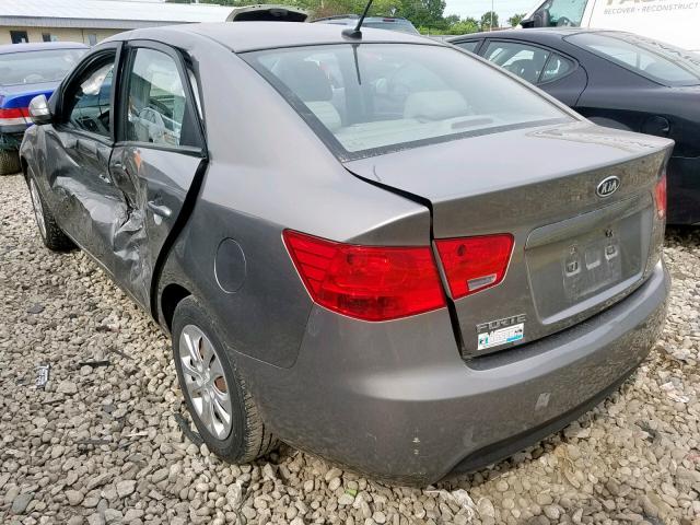 KNAFU4A2XA5881958 - 2010 KIA FORTE EX GRAY photo 3