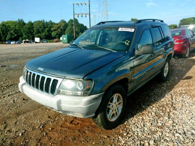 1J4GW48S52C261615 - 2002 JEEP GRAND CHER BLUE photo 2