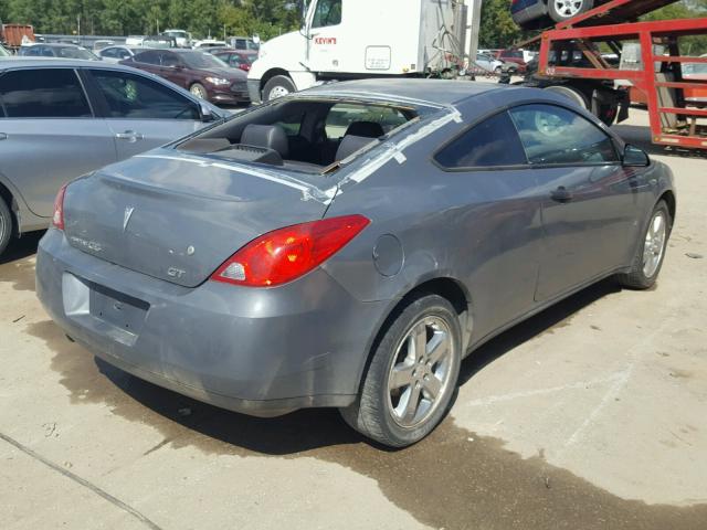 1G2ZH17N684127786 - 2008 PONTIAC G6 GT GRAY photo 4