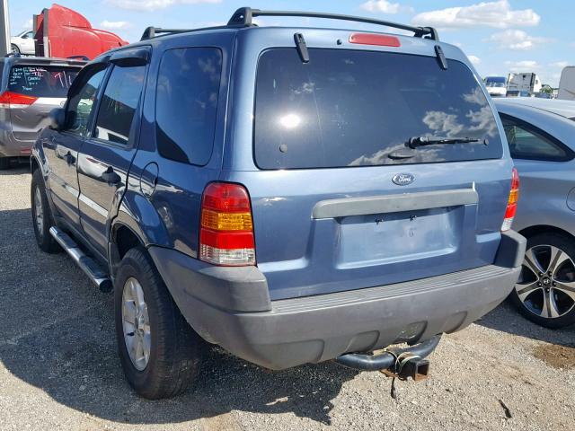 1FMYU93165KB43316 - 2005 FORD ESCAPE XLT BLUE photo 3