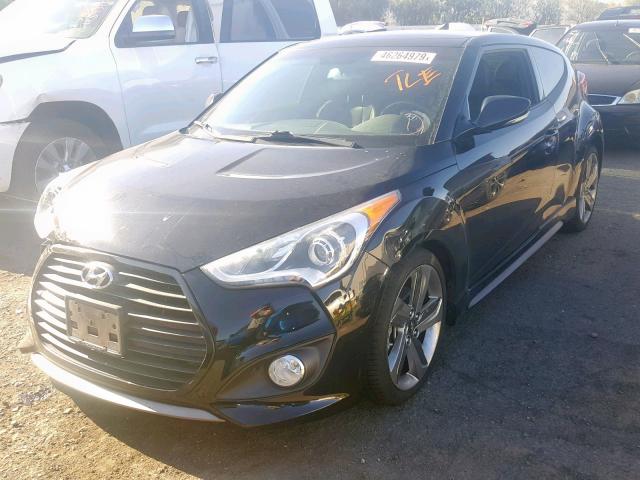 KMHTC6AEXFU223810 - 2015 HYUNDAI VELOSTER T BLACK photo 2