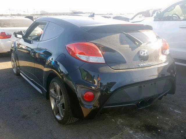 KMHTC6AEXFU223810 - 2015 HYUNDAI VELOSTER T BLACK photo 3