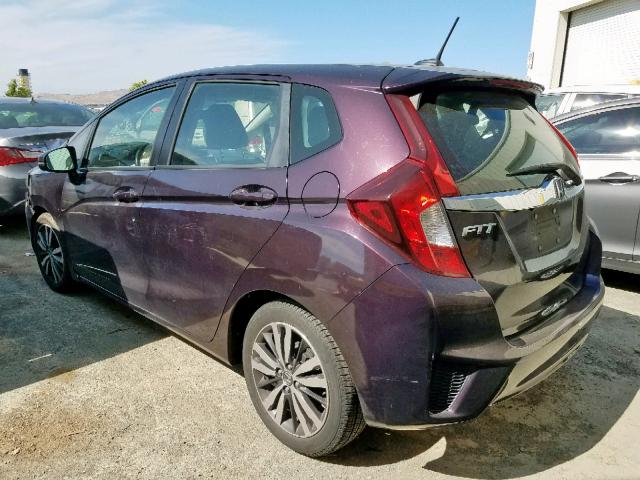 3HGGK5H84FM747964 - 2015 HONDA FIT EX PURPLE photo 3