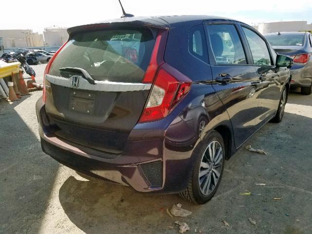 3HGGK5H84FM747964 - 2015 HONDA FIT EX PURPLE photo 4