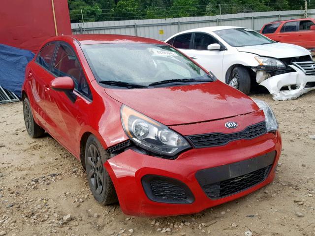 KNADM5A37E6347371 - 2014 KIA RIO LX RED photo 1