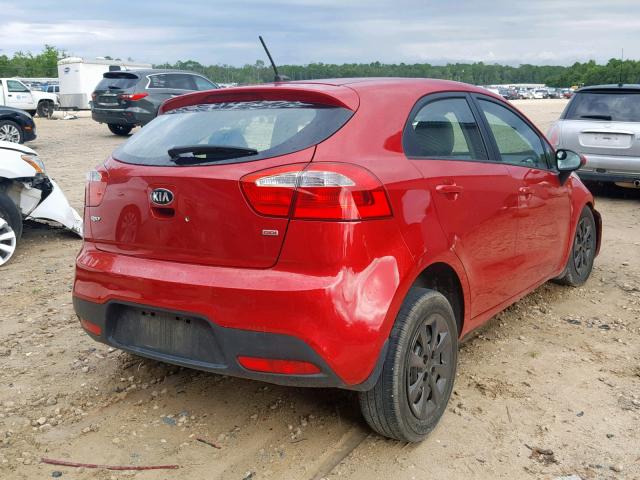 KNADM5A37E6347371 - 2014 KIA RIO LX RED photo 4