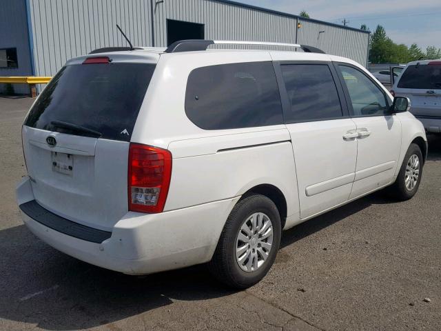 KNDMG4C79C6455797 - 2012 KIA SEDONA LX WHITE photo 4