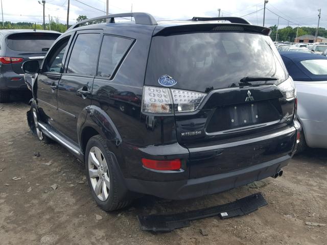 JA4JT4AX3AZ009300 - 2010 MITSUBISHI OUTLANDER BLACK photo 3