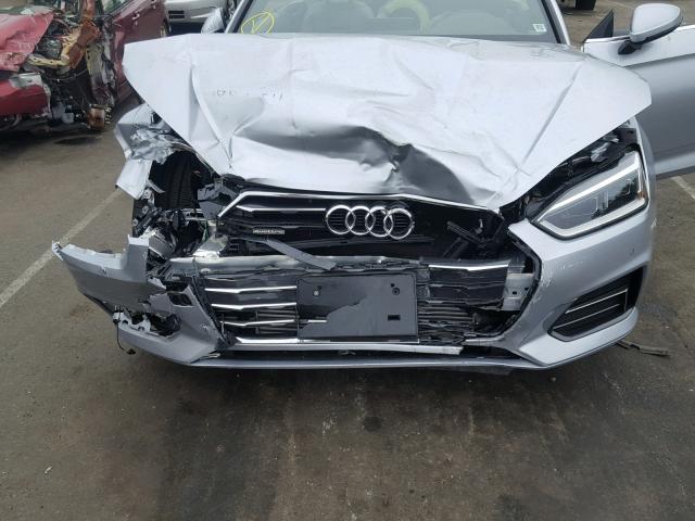 WAUYNGF54JN018468 - 2018 AUDI A5 PREMIUM SILVER photo 7