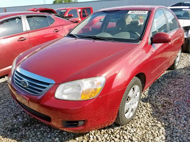 KNAFE121485519376 - 2008 KIA SPECTRA EX RED photo 2