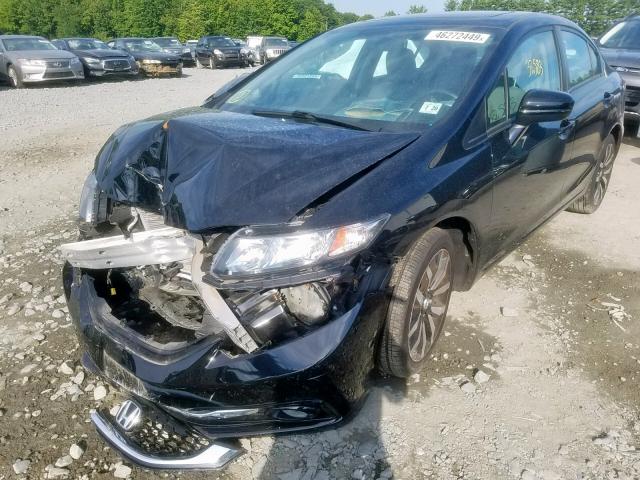 19XFB2F9XFE238458 - 2015 HONDA CIVIC EXL შავი ფოტო 2