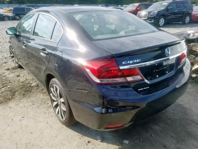 19XFB2F9XFE238458 - 2015 HONDA CIVIC EXL შავი ფოტო 3