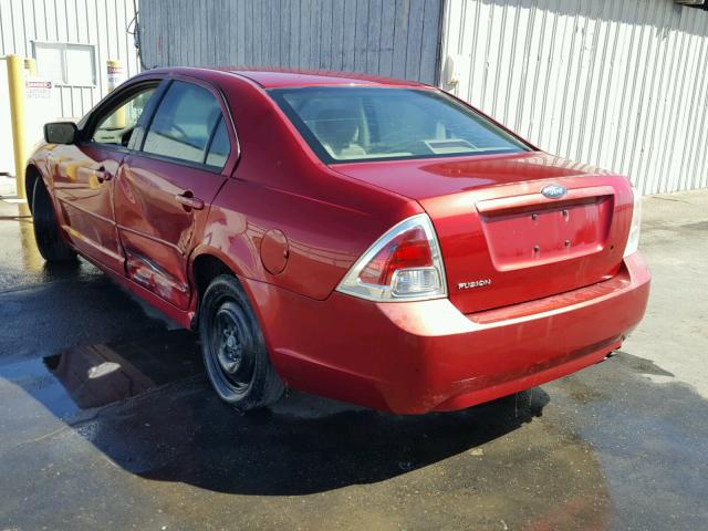 3FAFP06Z96R224409 - 2006 FORD FUSION S RED photo 3