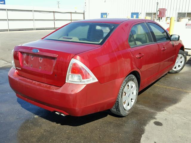 3FAFP06Z96R224409 - 2006 FORD FUSION S RED photo 4
