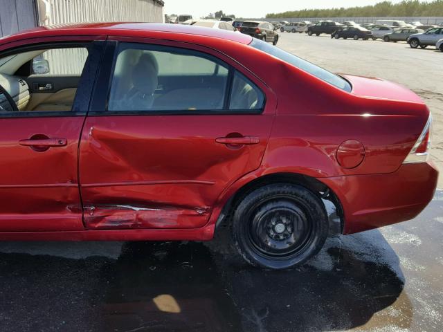 3FAFP06Z96R224409 - 2006 FORD FUSION S RED photo 9