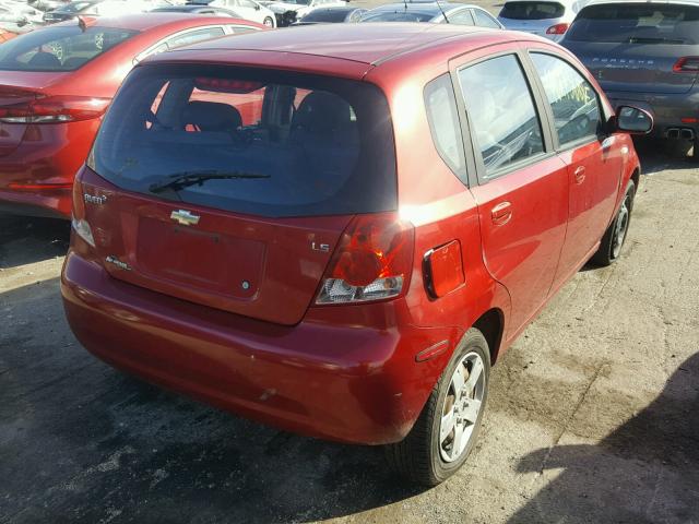 KL1TD66697B713128 - 2007 CHEVROLET AVEO BASE 红色 照片 4