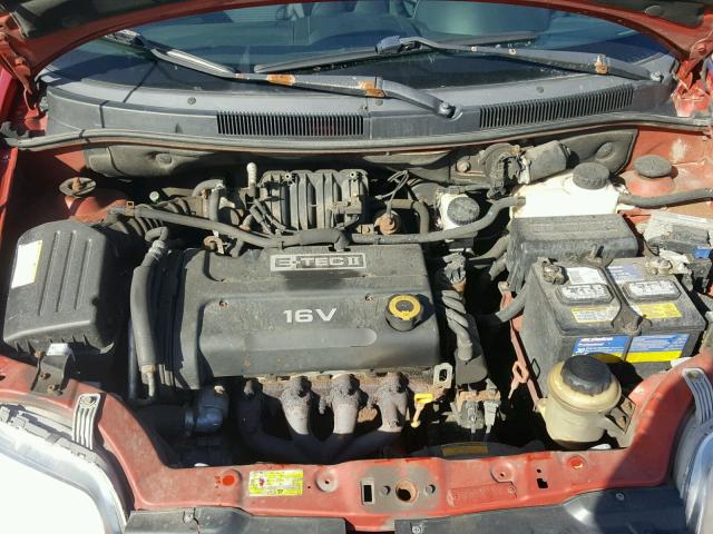 KL1TD66697B713128 - 2007 CHEVROLET AVEO BASE 红色 照片 8