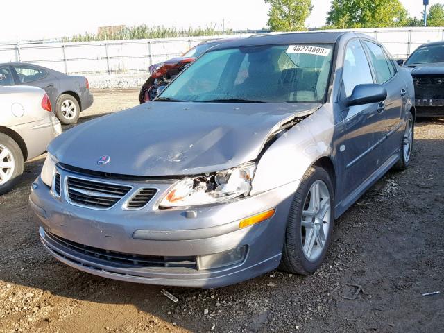 YS3FD49Y471017461 - 2007 SAAB 9-3 2.0T GRAY photo 2