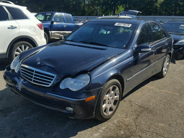 WDBRF40JX4A549936 - 2004 MERCEDES-BENZ C 230K SPO BLUE photo 2